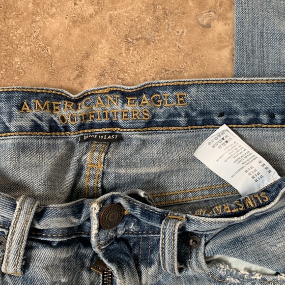American Eagle Outfitters Distressed Denim Jeans SZ 29/30 - Picture 4 of 6